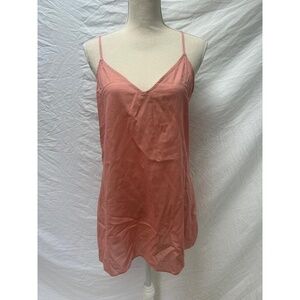 Frame Womens Long Tunic Cami Medium Terracotta Spaghetti Strap Summer Resort